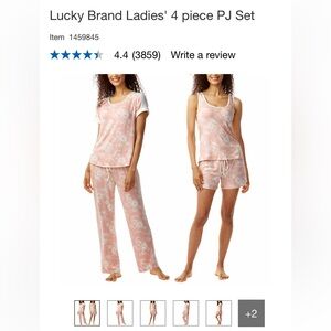 NWT Lucky Brand 4 Piece Pajama Set